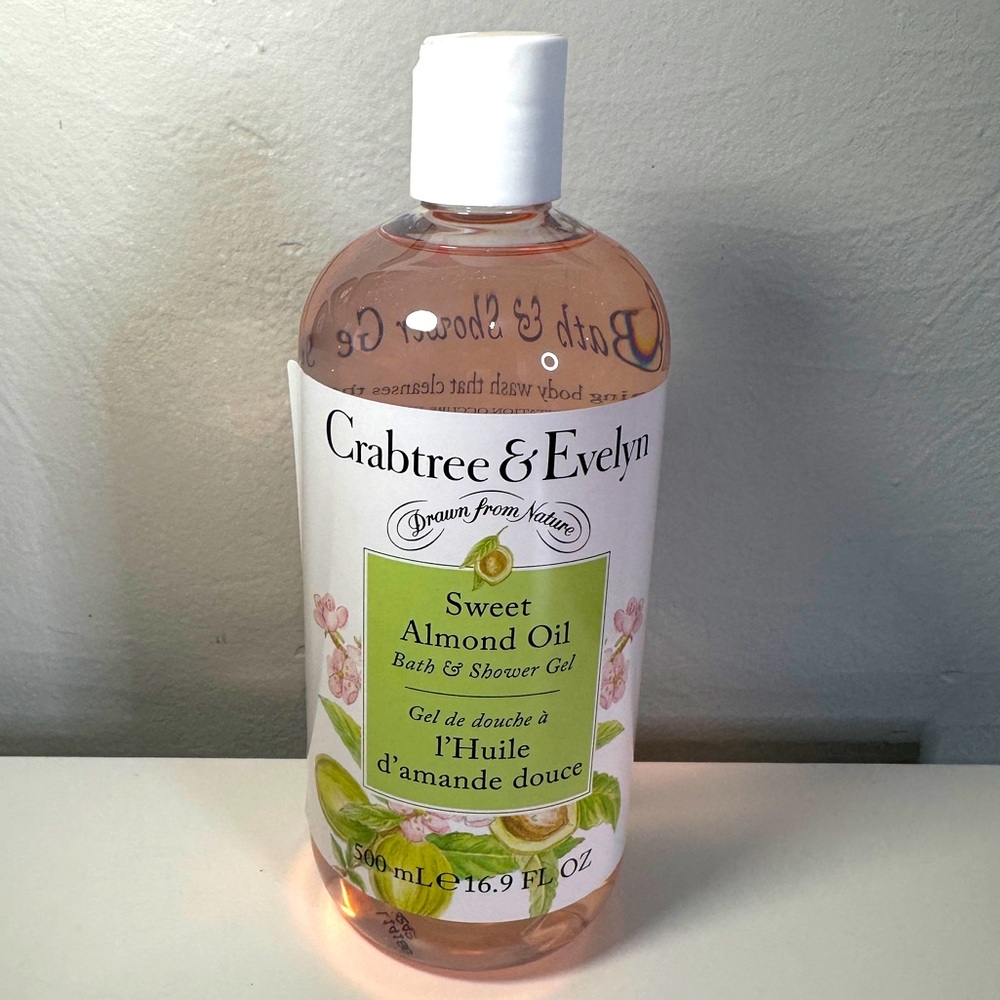 Crabtree & Evelyn Sweet Almond Oil Bath & Shower Gel 16.9oz NEW